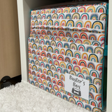 Scubl transparent storage box rainbow fitting inside IKEA Kallax unit